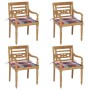 Batavia Stühle 4 Einheiten aus massivem Teakholz mit Kissen von , Gartenstühle - Ref: Foro24-3073308, Preis: 507,81 €, Rabatt: %