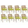 Batavia chairs 8 units solid teak wood with cushions by , Garden chairs - Ref: Foro24-3073360, Price: 1,00 €, Discount: %