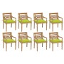 Batavia Stühle 8 Einheiten aus massivem Teakholz mit Kissen von , Gartenstühle - Ref: Foro24-3073360, Preis: 1,00 €, Rabatt: %