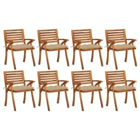 Gartenstühle 8 Stk. massives Teakholz mit Kissen von , Gartenstühle - Ref: Foro24-3075219, Preis: 665,35 €, Rabatt: %