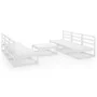 Set de salón de jardín de 7 pzas blanco madera maciza de pino de , Conjuntos de jardín - Ref: Foro24-3075315, Precio: 372,24 ...