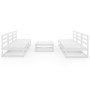 Set de salón de jardín de 7 pzas blanco madera maciza de pino de , Conjuntos de jardín - Ref: Foro24-3075315, Precio: 377,10 ...