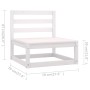 Set de salón de jardín de 7 pzas blanco madera maciza de pino de , Conjuntos de jardín - Ref: Foro24-3075315, Precio: 377,10 ...