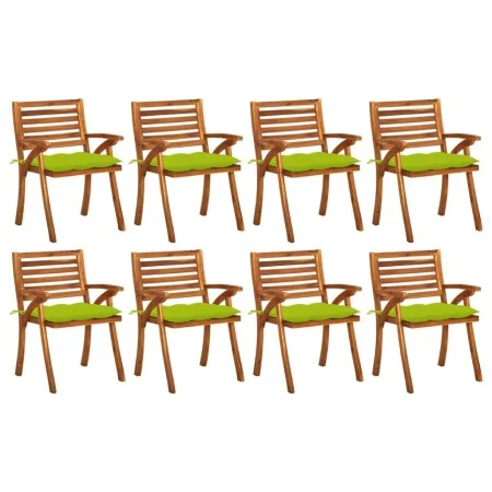 Garden chairs 8 units solid teak wood with cushions by , Garden chairs - Ref: Foro24-3075227, Price: 729,44 €, Discount: %
