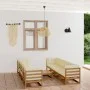 9-piece garden furniture set with solid pine wood cushions by , Garden sets - Ref: Foro24-3076427, Price: 965,25 €, Discount: %