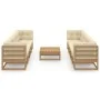 9-piece garden furniture set with solid pine wood cushions by , Garden sets - Ref: Foro24-3076427, Price: 965,25 €, Discount: %