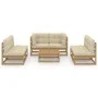 7-piece garden furniture set with solid pine wood cushions by , Garden sets - Ref: Foro24-3076467, Price: 696,51 €, Discount: %