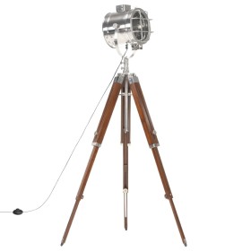 Lámpara de suelo con trípode madera maciza de mango 165 cm de vidaXL, Lámparas - Ref: Foro24-286113, Precio: 146,81 €, Descue...
