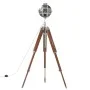 Lámpara de suelo con trípode madera maciza de mango 165 cm de vidaXL, Lámparas - Ref: Foro24-286113, Precio: 143,70 €, Descue...