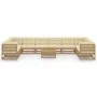 11-teiliges Gartenmöbel-Set Zirbenholzkissen honigbraun von , Gartensets - Ref: Foro24-3077327, Preis: 1,00 €, Rabatt: %