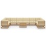 11-teiliges Gartenmöbel-Set Zirbenholzkissen honigbraun von , Gartensets - Ref: Foro24-3077327, Preis: 1,00 €, Rabatt: %