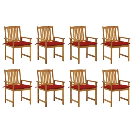 Garden chairs with cushions 8 pcs solid acacia wood by , Garden chairs - Ref: Foro24-3078199, Price: 653,86 €, Discount: %