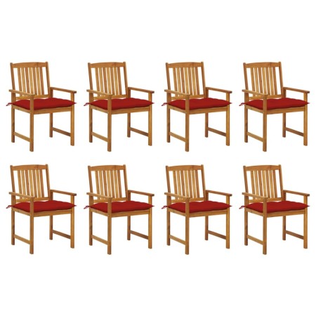 Gartenstühle mit Kissen 8 Stk. massives Akazienholz von , Gartenstühle - Ref: Foro24-3078199, Preis: 654,14 €, Rabatt: %