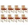 Garden chairs with cushions 8 pcs solid acacia wood by , Garden chairs - Ref: Foro24-3078199, Price: 653,86 €, Discount: %