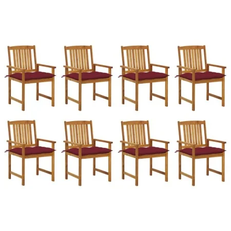 Sillas de jardín con cojines 8 uds madera maciza de acacia de , Sillas de jardín - Ref: Foro24-3078202, Precio: 625,41 €, Des...