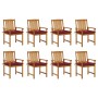 Garden chairs with cushions 8 pcs solid acacia wood by , Garden chairs - Ref: Foro24-3078202, Price: 651,05 €, Discount: %