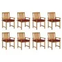 Gartenstühle mit Kissen 8 Stk. massives Akazienholz von , Gartenstühle - Ref: Foro24-3078202, Preis: 629,19 €, Rabatt: %