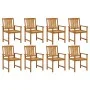 Gartenstühle mit Kissen 8 Stk. massives Akazienholz von , Gartenstühle - Ref: Foro24-3078202, Preis: 629,19 €, Rabatt: %