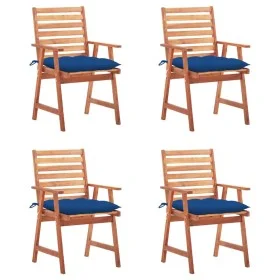 Garden dining chairs and cushions 4 pcs solid acacia wood by , Garden chairs - Ref: Foro24-3078345, Price: 307,96 €, Discount: %