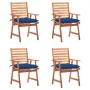 Garden dining chairs and cushions 4 pcs solid acacia wood by , Garden chairs - Ref: Foro24-3078345, Price: 311,47 €, Discount: %