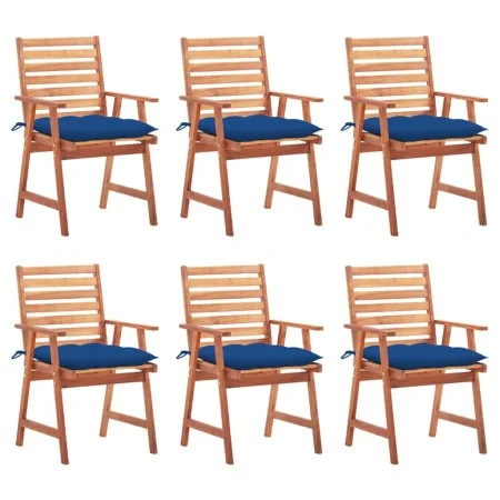 Sillas comedor de jardín y cojines 6 uds madera maciza acacia de , Sillas de jardín - Ref: Foro24-3078372, Precio: 404,02 €, ...