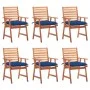 Sillas comedor de jardín y cojines 6 uds madera maciza acacia de , Sillas de jardín - Ref: Foro24-3078372, Precio: 404,02 €, ...