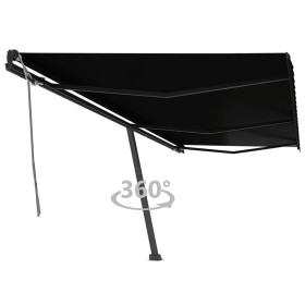 Retractable manual anthracite gray freestanding awning 600x350 cm by , Awnings - Ref: Foro24-3069879, Price: 721,40 €, Discou...