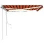 Toldo retráctil manual con LED naranja y marrón 4x3,5 m de , Toldos - Ref: Foro24-3070025, Precio: 505,18 €, Descuento: %