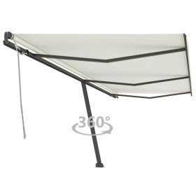 Toldo de pie retráctil manual crema 600x300 cm de , Toldos - Ref: Foro24-3069797, Precio: 548,05 €, Descuento: %