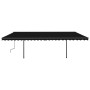 Manual retractable awning with anthracite gray posts 6x3.5 m by , Awnings - Ref: Foro24-3070279, Price: 723,65 €, Discount: %