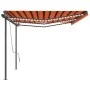 Manuell einziehbare Markise mit orangefarbenem und braunem LED-Licht 6x3,5 m von , Markisen - Ref: Foro24-3070285, Preis: 734...