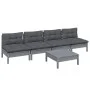 Muebles de jardín 5 pzas con cojines antracita madera de pino de , Conjuntos de jardín - Ref: Foro24-3096132, Precio: 394,97 ...