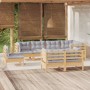 8-teiliges Gartenmöbel-Set und Kissen aus massivem Kiefernholz von , Gartensets - Ref: Foro24-3096513, Preis: 692,48 €, Rabat...