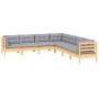 7-teiliges Gartenmöbel-Set und Kissen aus massivem Zirbenholz von , Gartensets - Ref: Foro24-3096790, Preis: 534,84 €, Rabatt: %