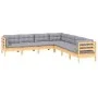 Juego de muebles de jardín 7 pzas y cojines madera maciza pino de , Conjuntos de jardín - Ref: Foro24-3096790, Precio: 543,81...