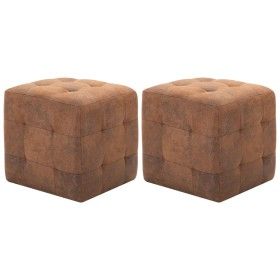 Nightstands 2 pcs brown artificial suede leather 30x30x30cm by vidaXL, Nightstands - Ref: Foro24-249014, Price: 92,75 €, Disc...