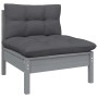 9 Stk. Gartenmöbel und Kissen aus grauem Kiefernholz von , Gartensets - Ref: Foro24-3096979, Preis: 777,44 €, Rabatt: %