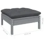 Muebles de jardín 9 pzas y cojines gris madera de pino de , Conjuntos de jardín - Ref: Foro24-3096979, Precio: 800,32 €, Desc...