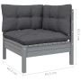 9-piece garden furniture set with gray cushions made of pine wood by , Garden sets - Ref: Foro24-3096979, Price: 777,44 €, Di...
