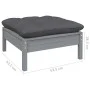 11-piece garden furniture set with gray cushions, made of solid pine wood. by , Garden sets - Ref: Foro24-3097195, Price: 923...