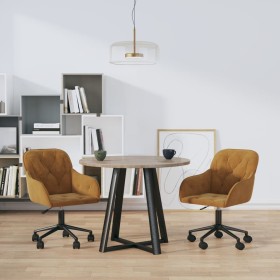 Sillas de comedor giratorias 2 unidades terciopelo marrón de , Sillas de comedor - Ref: Foro24-3103429, Precio: 152,52 €, Des...