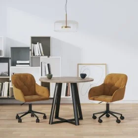 Swivel dining chairs, 2 units, brown velvet by , dining chairs - Ref: Foro24-3103429, Price: 150,15 €, Discount: %