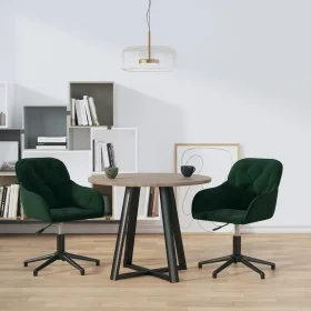 Drehbare Esszimmerstühle aus dunkelgrünem Samt 2 Einheiten von , Essstühle - Ref: Foro24-3103379, Preis: 156,05 €, Rabatt: %