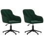 Sillas de comedor giratorias 2 unidades terciopelo verde oscuro de , Sillas de comedor - Ref: Foro24-3103379, Precio: 158,93 ...