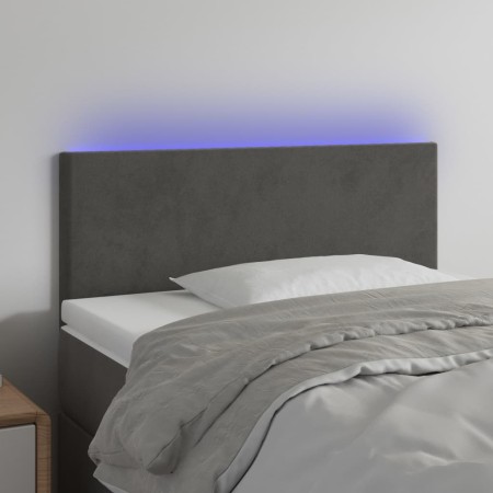 Dark gray velvet headboard with LED 100x5x78/88 cm by , Headboards and footboards - Ref: Foro24-3121375, Price: 44,95 €, Disc...