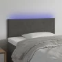 Dunkelgraues Samtkopfteil mit LED 100x5x78/88 cm von , Kopf- und Fußteile - Ref: Foro24-3121375, Preis: 48,59 €, Rabatt: %