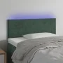 LED-Kopfteil aus dunkelgrünem Samt, 100 x 5 x 78/88 cm von , Kopf- und Fußteile - Ref: Foro24-3121377, Preis: 48,87 €, Rabatt: %