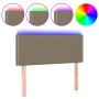Headboard with LED in taupe gray fabric 80x5x78/88 cm by , Headboards and footboards - Ref: Foro24-3121450, Price: 35,43 €, D...