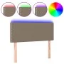 Headboard with LED in taupe gray fabric 80x5x78/88 cm by , Headboards and footboards - Ref: Foro24-3121450, Price: 37,57 €, D...