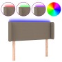 Cabecero con LED de tela gris taupe 83x16x78/88 cm de , Cabeceros y pies de cama - Ref: Foro24-3123074, Precio: 44,69 €, Desc...
